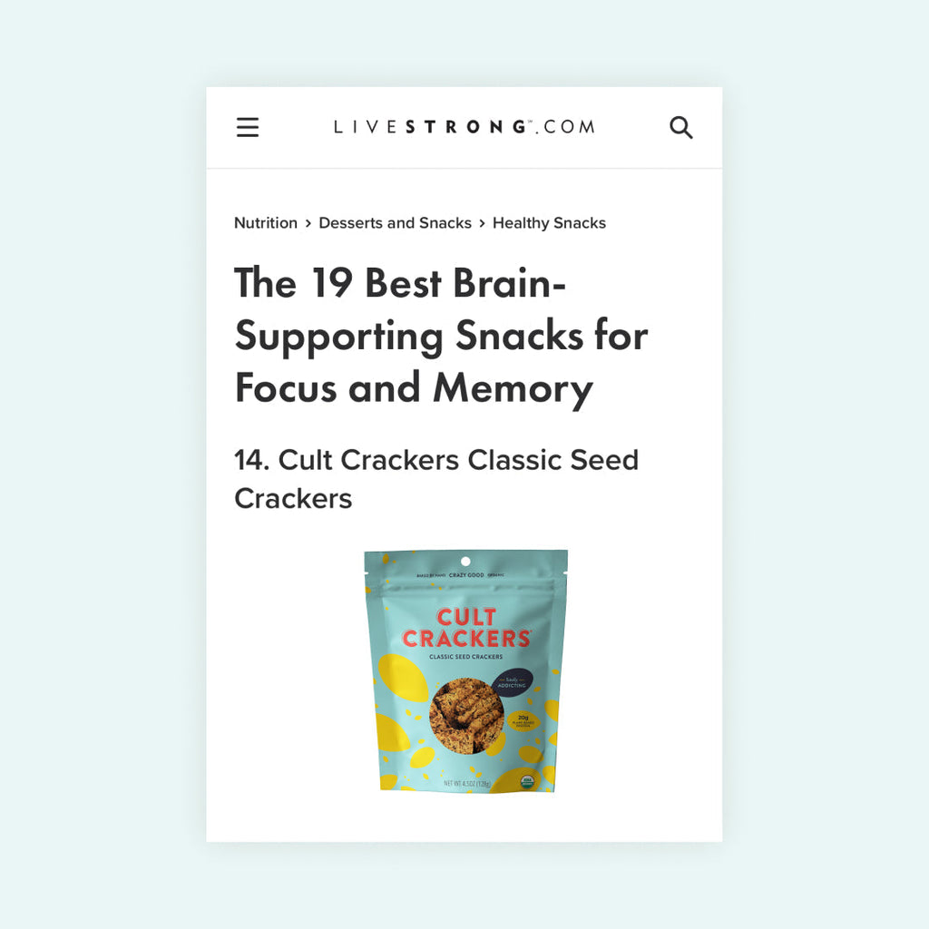 Cult Crackers - The 19 Best Brain-Supporting Snacks for Focus and Memory